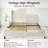 Velvet Upholstered Sleigh Bed with Scroll Wingback Headboard-1631537221
