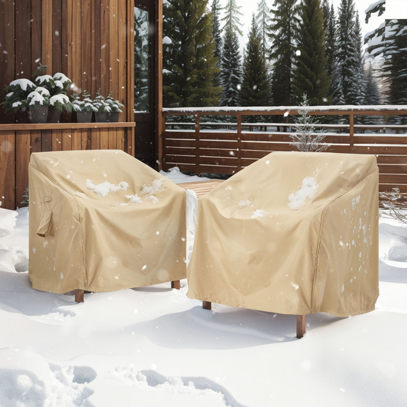 Housse de protection d'extérieur pour chaise de club imperméable, Beige