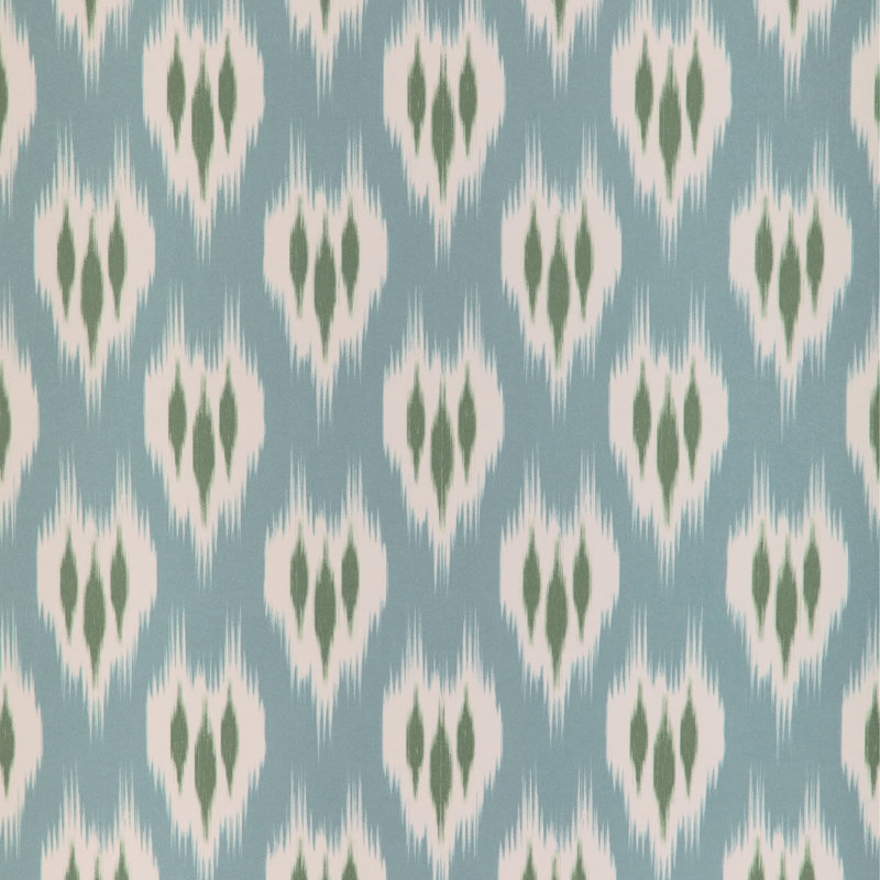 Clare Ikat Wood Pulp Blend Wallpaper Roll, Sea
