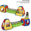 Tente escamotable pour enfants 4 pièces, cabane de jeu colorée pour l'intérieur et l'extérieur - jouet pliable avec sac de transport