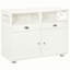 Buffet polyvalent avec plusieurs options de rangement et design élégant