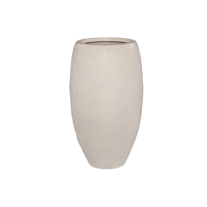 Pot à fleurs Aera, blanc cassé, moyen