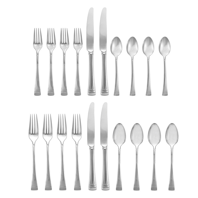 Ensemble de couverts 20 pièces en acier inoxydable 18/10 Federal Platinum, service pour 4