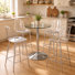 Fieldsboro Glam Acrylic And Glass 5-Piece Counter Height Set For Small Spaces