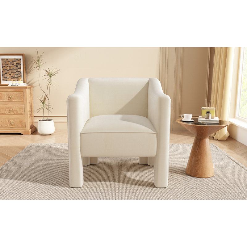 Fauteuil rembourré 29,9 po Modern, Beige