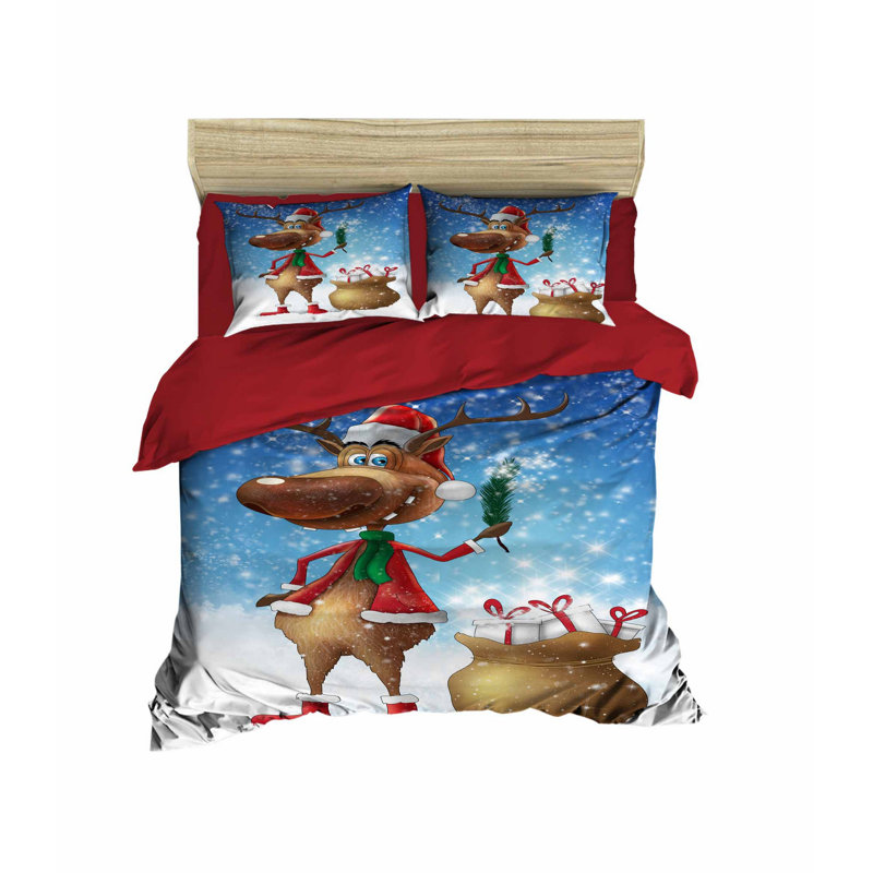 Ensemble de housse de courtepointe double de haute qualité, 100% polyester de polyester et coton, housse de couette 78,7 po x 86,6 po, drap plat 86,6 po x 94,5 po, 2 taies d'oreiller 19,7 po x 27,6 po | Imprimé en 3D, fermeture à glissière, lavable à