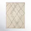Kismet Geometric Machine Made Power Loom Polyester Area Rug in Ivory/Charcoal-78565253