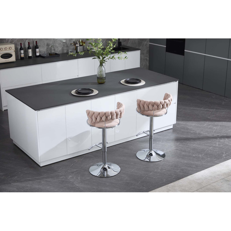 Ensemble de 2 tabourets de bar, Beige