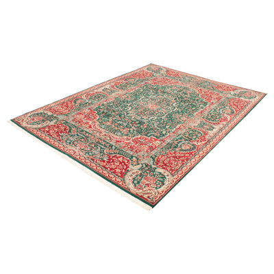 Tapis en laine beige 9 pi 1 po x 12 pi 5 po "one-of-kind" à la main-noué la 2010 Zopyros