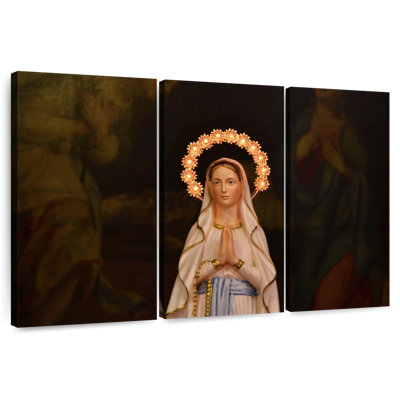 Adella, vierge Marie, priant
