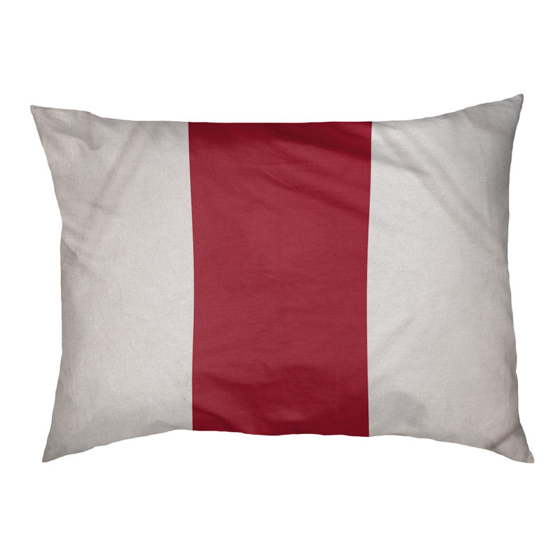 Coussin pour chien hockey Las Vegas, Grand (l 50 po x P 40 po x H 17 po), Blanc cassé / rouge / blanc cassé