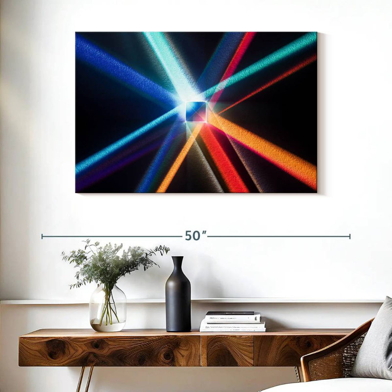 Keiri Cube Prism Light Beams, 26" H x 39" W