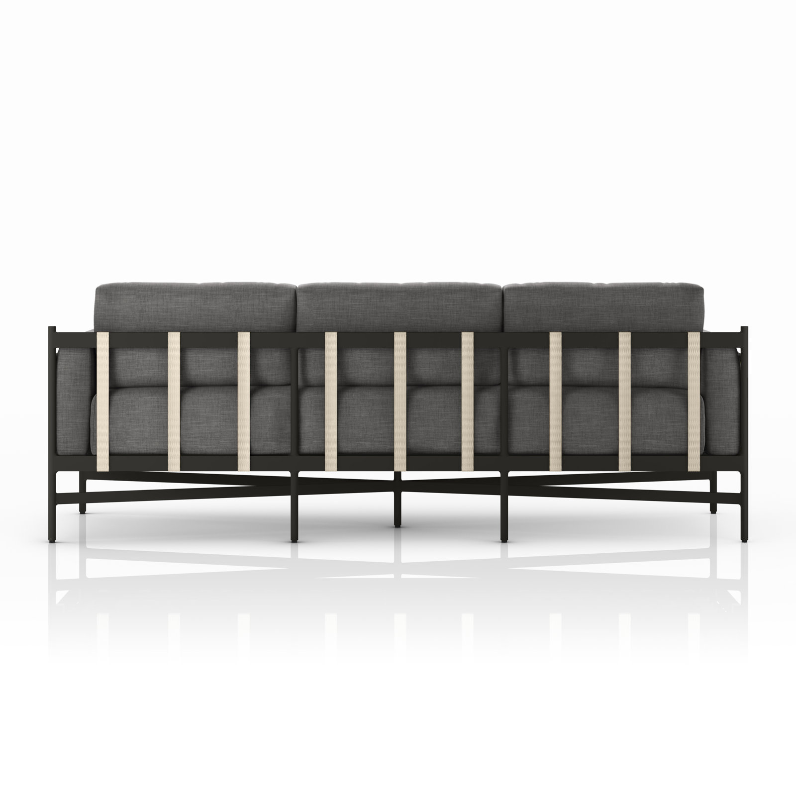 Iffie 99" Patio Sofa, Venao Charcoal Performance