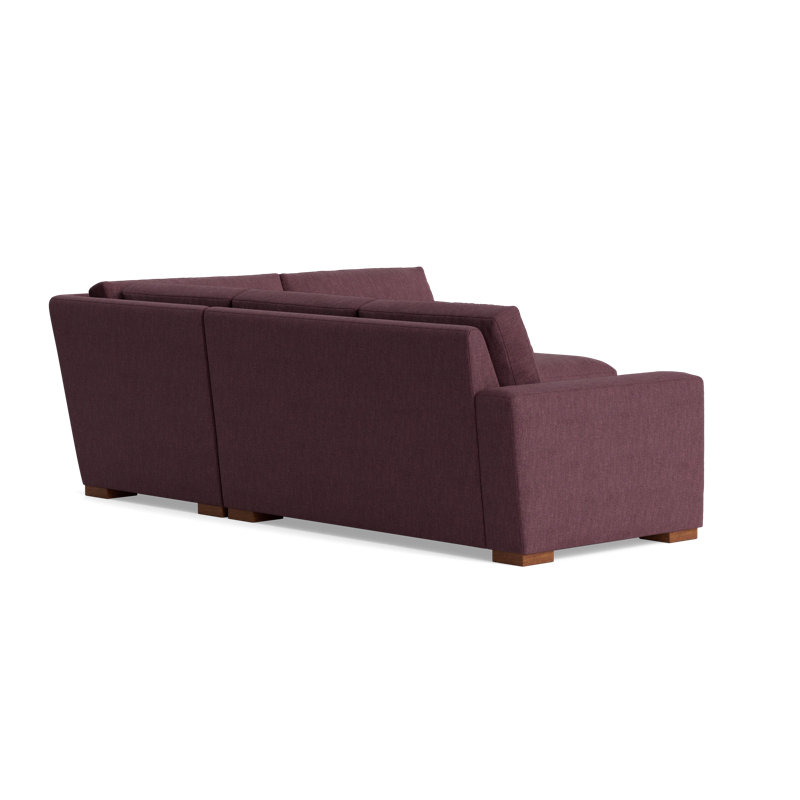 Couch Potato Sectional, Right Hand Facing, Performance Weave - Aubergine
