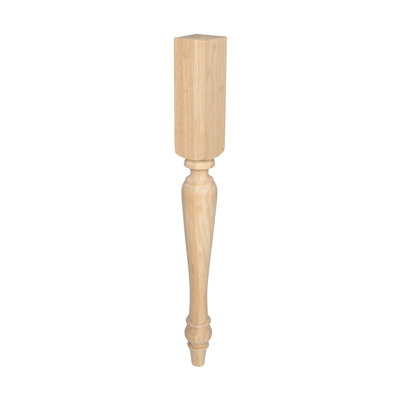 Pied d'îlot carré en bois massif H 35-1 / 4 po x 3-1 / 2 po