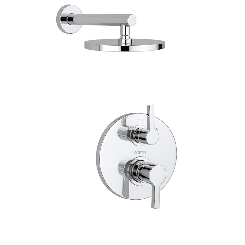 Brera Thermostatic Volume Control Shower Head with 8-Inch 1.8 GPM Rain Shower Head, Valve Included, Polished Chrome