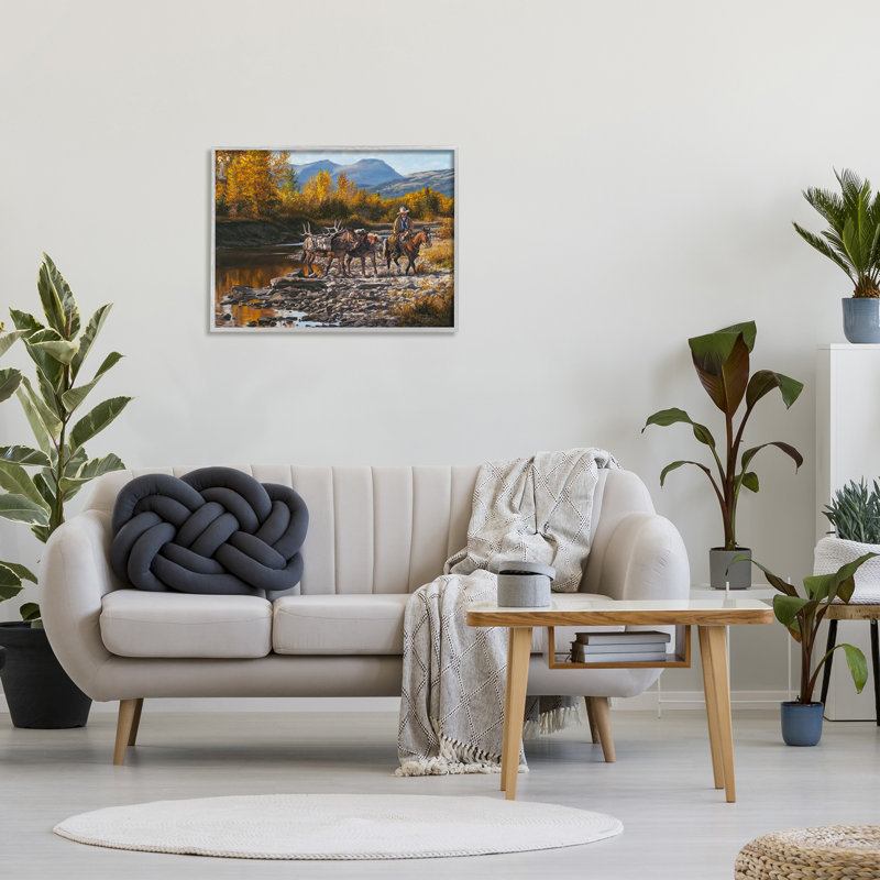 «Down From High Country Cowboy Grey», estampe numérique par David Graham, H 24 po x l 30 po, gris