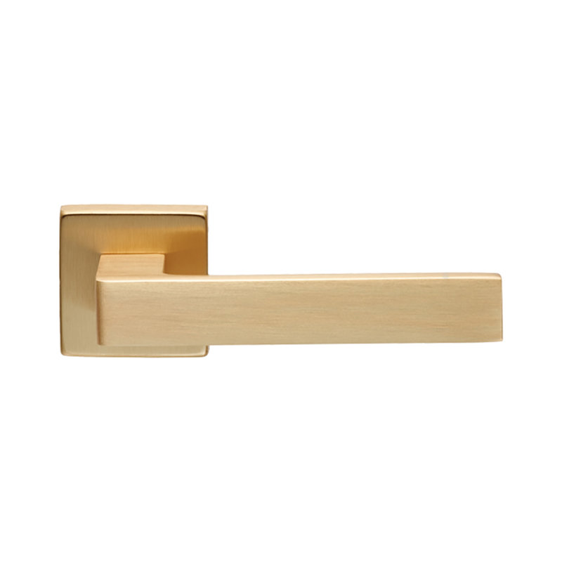 Techna Latch Door Handle, Satin Brass