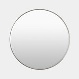 Vivid Round Stainless Steel Beveled Mirror