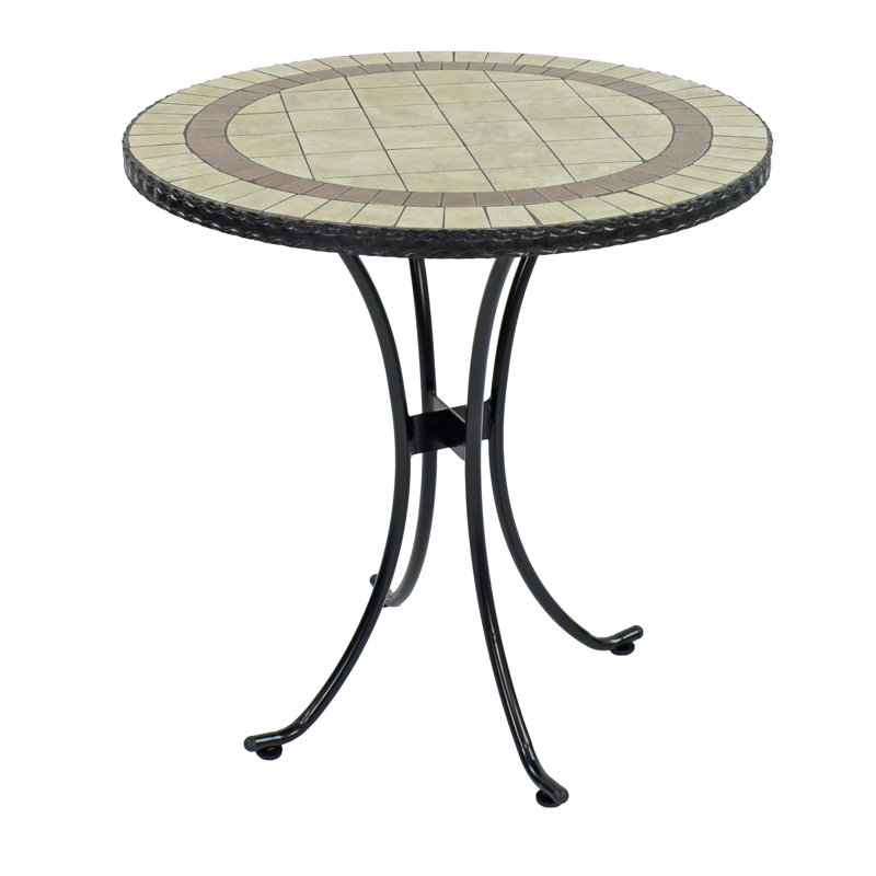 Henley Garden Ceramic Mosaic Bistro Table, 73cm H x 71cm W x 71cm D