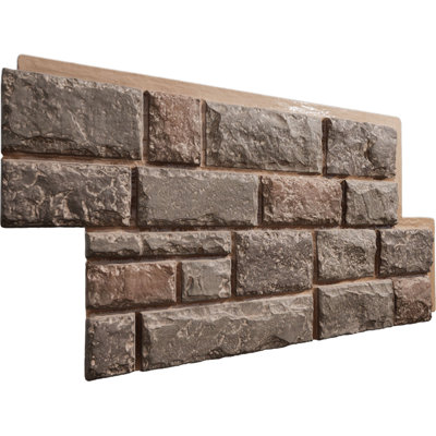 EverStone Regal Faux Stone Panel, 47 3/4"W x 24 3/4"H x 1 3/4"D, Breckenridge Color