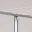 Corde à linge d'extérieur en acier, poteau simple galvanisé avec barre transversale et vis à oeillets