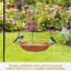 Bol pour bain d'oiseaux suspendu en fer