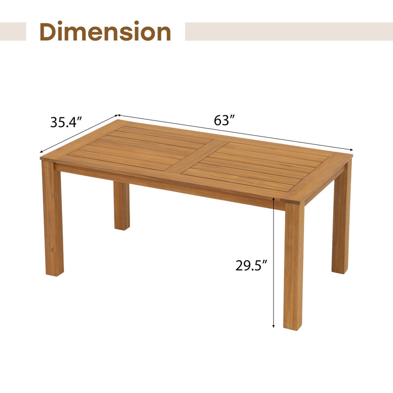 Outdoor Wooden Dining Table
