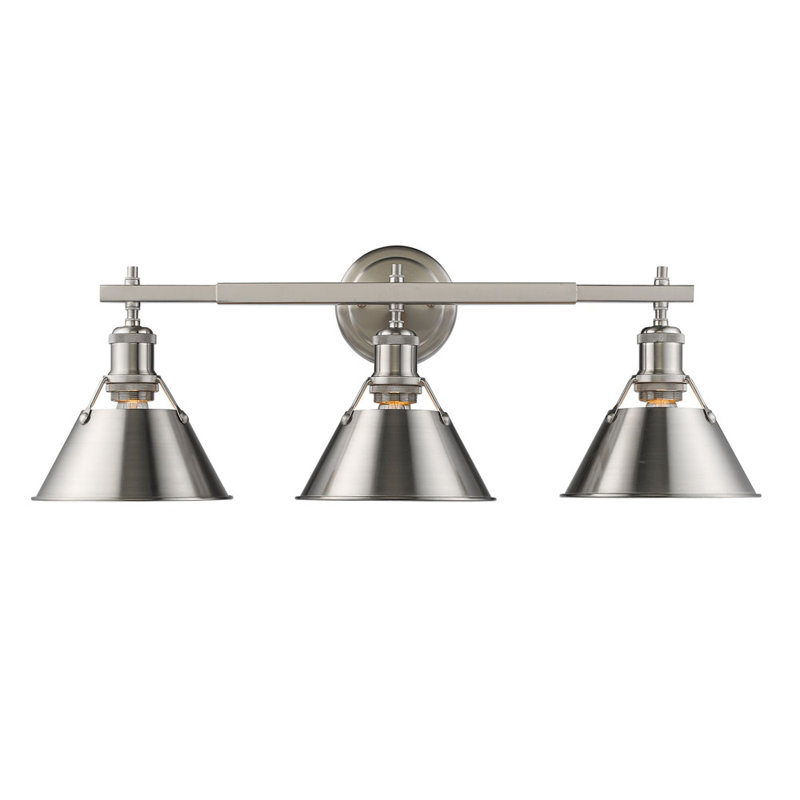 Felda 3-light fixture, Pewter, Pewter
