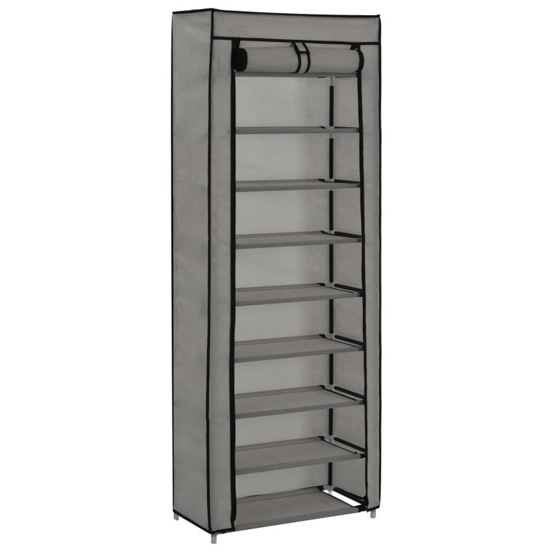 20 Pair Flip Down Shoe Storage, Grey