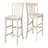 5 Piece Square Top Bar Height Dining Set With Four Matching San Remo Bar Height Slat Back Stools