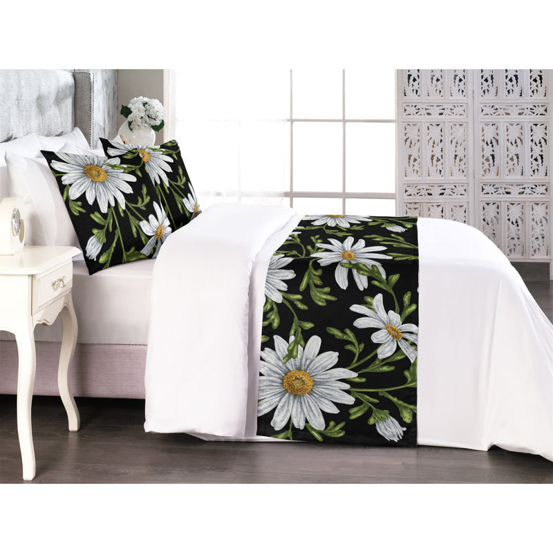 Ensemble de chemin de lit Ambesonne Daisy, Très grand lit