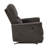 Ray Rocker Manual Reclining Chair, Chocolate Brown Polished Microfiber