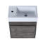 Meuble-lavabo mural 18 po avec lavabo en résine blanche et porte d'armoire à fermeture en douceur 18 po-1822080092