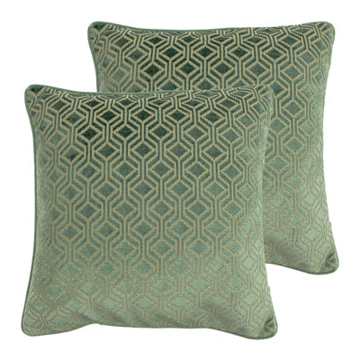 Fishback Geometric Square Cushion