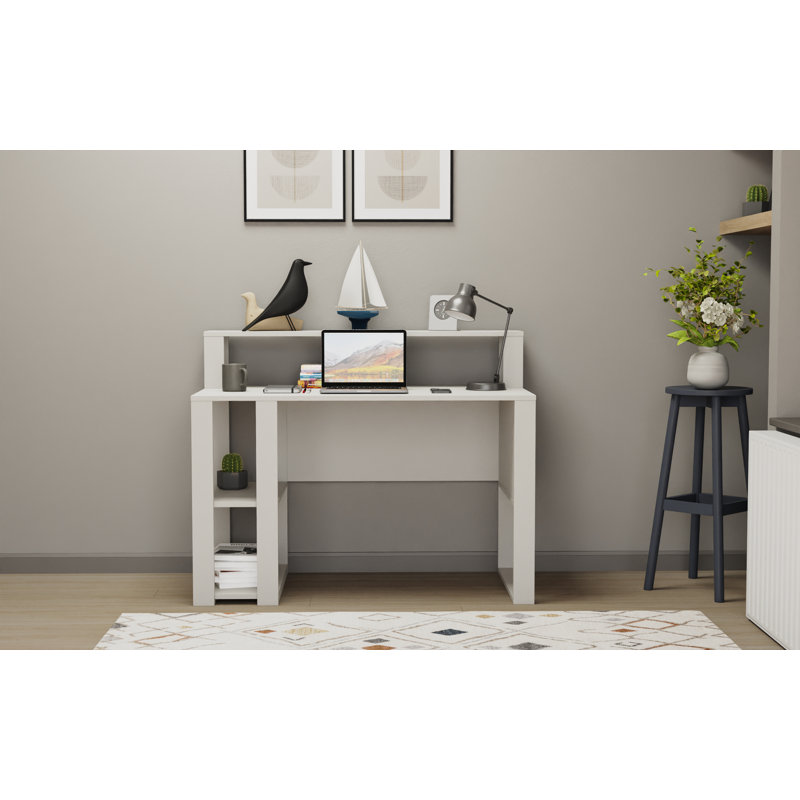 Bureau d'écriture à motif géométrique, Blanc