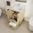 24'' Fully Assembled Freestanding Single Bathroom Vanity With White Granite Top and Backsplash-120287152