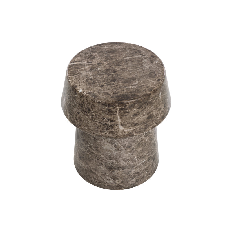 Table de bout Brie - aspect marbre, Brun