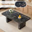 Table multifonctionnelle à 8 places: table de 78,7 po x 39,4 po avec plateau de 3,5 po d'épaisseur et chaises en coton respirant gris foncé en lin doux-118928655