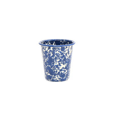 Crow Canyon Enamelware Splatter 14 oz Tumblers, Grey