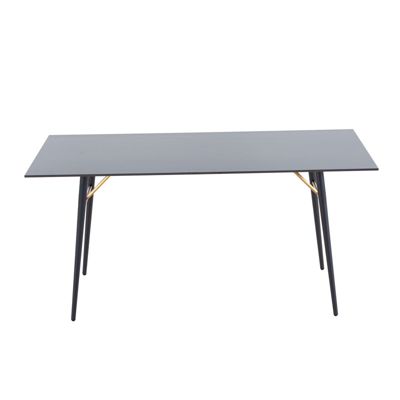 Quevon Ceramic Tile Rectangular Dining Table,dinning table,dining room table, Black Incorrect, 29" H x 70" L x 35" W