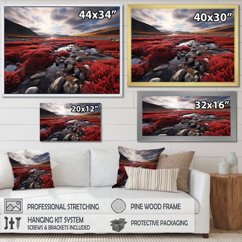 Canada Canada Tundra III, reproduction d'art sur toile encadrée, Noir, H 24 po x l 32 po x P 1 po
