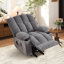 Fauteuil inclinable de massage de 37,4 po Rosalin avec deux porte-gobelets latéraux et deux télécommandes idéales pour la maison-132154342