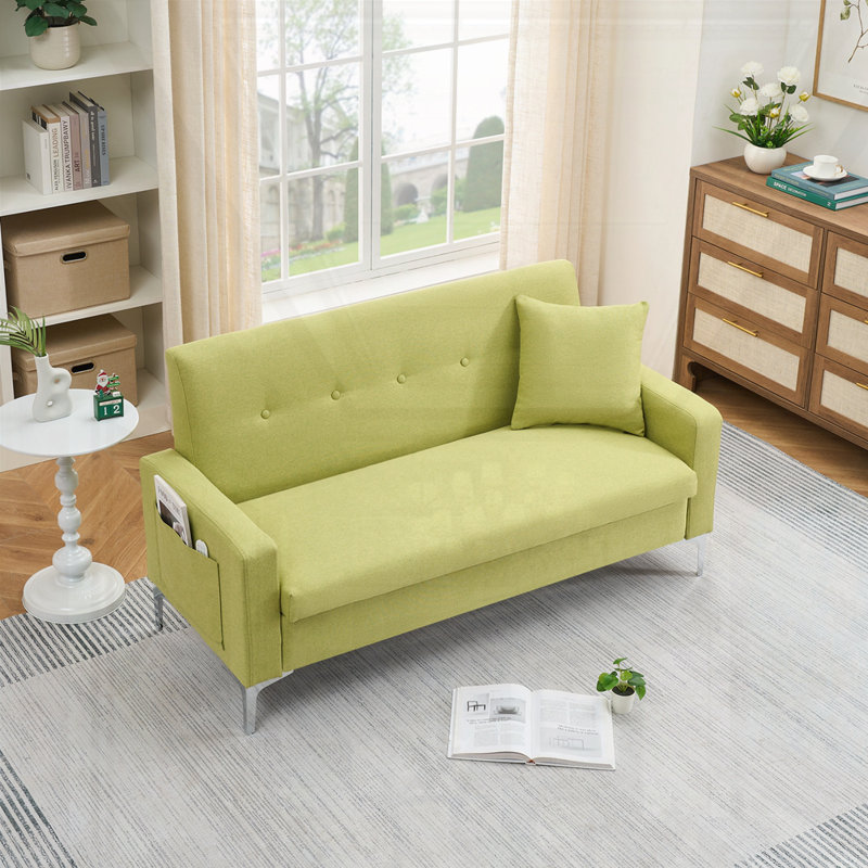 Multi-functional storage comfortable double sofa, Green