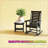 Set of 2 HDPE Outdoor Rocking Chairs (Black)-1325610226