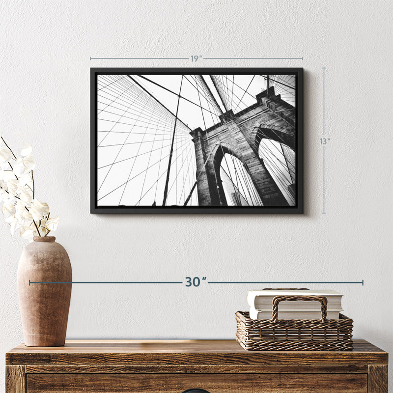 «Brooklyn Suspension Bridge Wall Art», H 13 po x l 19 po