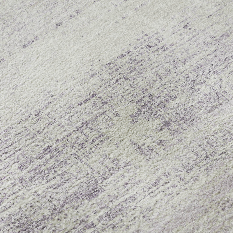 Tapis lavande lavable à la machine Premium Premium Gerardo, Rond 8 pi