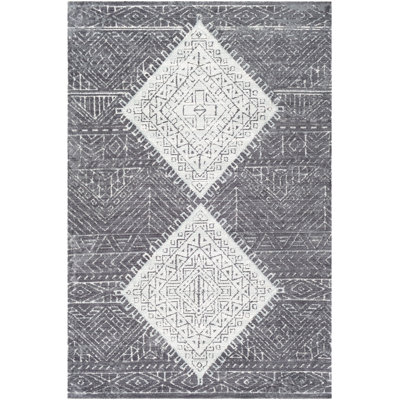 Tapis géométrique brun clair / ivoire Wingo