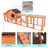 Spacious And Durable 111.5" Wooden Chicken Coop With Nesting Box