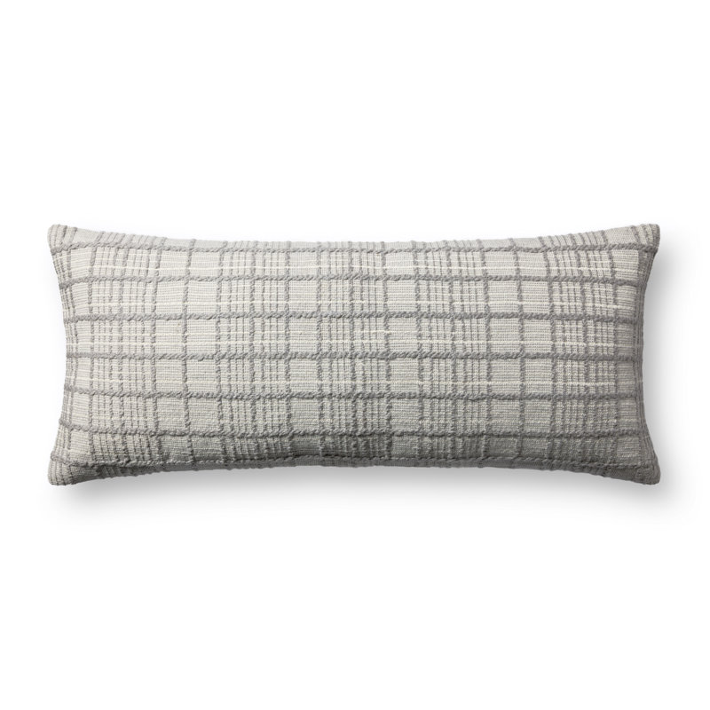 Magnolia Home by Joanna Gaines x Loloi Liv Throw Pillow, 35" H x 13" W, Gray, Pillow Cover Only - No Insert